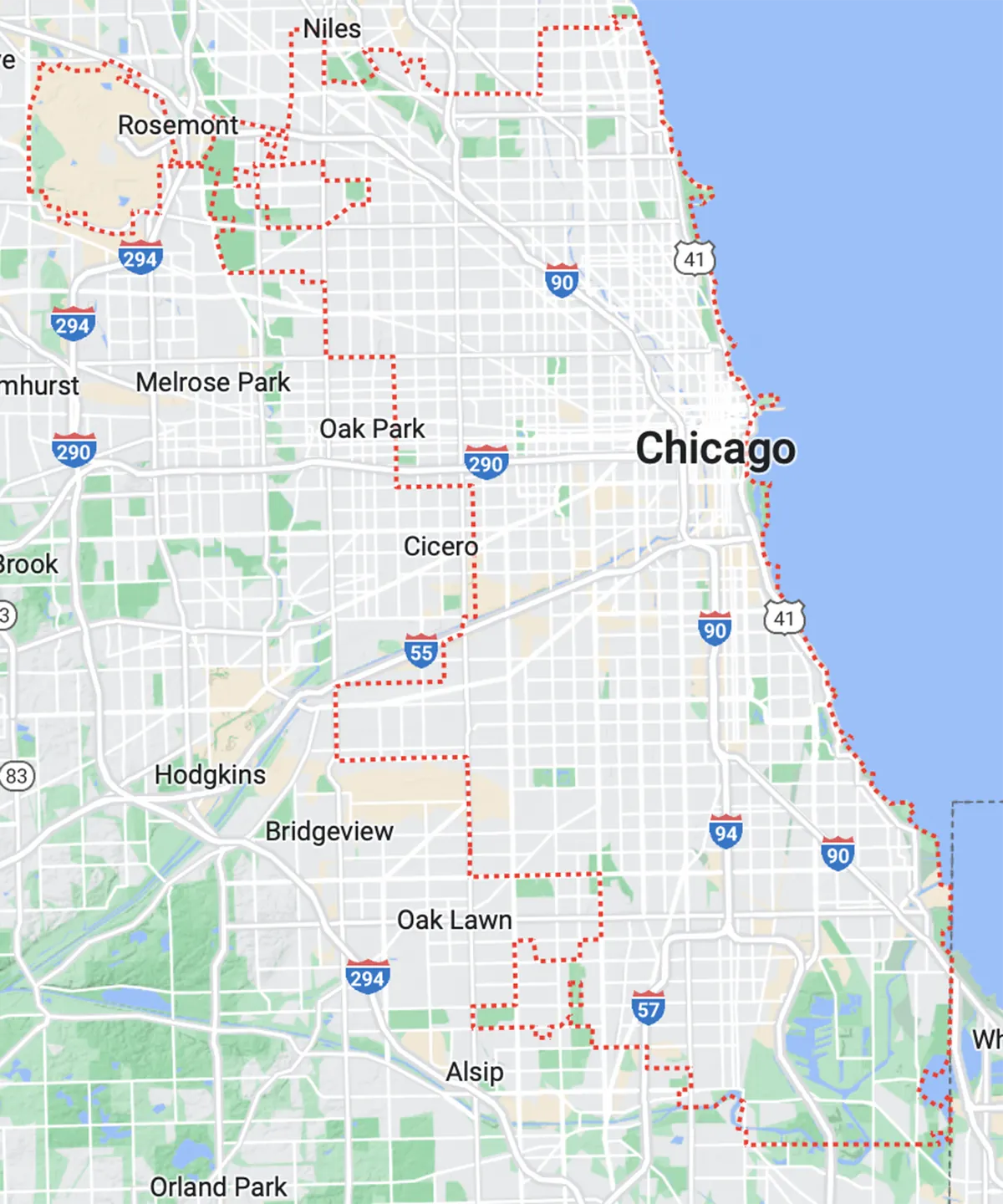 Chicago map reference for packaging research